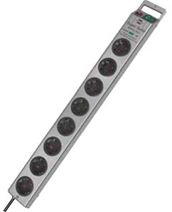 Brennenstuhl super-solid 13500a +surge protection 8x stekkerdoos (zilver, 1153340318, voor 8 stekkers)