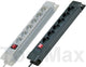 Brennenstuhl stopcontactlijst premium-line | 6 voudig | zwart | 1951160100 - 1951160100