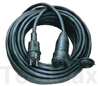 Brennenstuhl hoogwaardige rubberen verlengkabel (25 m, ip44, kabel voor buiten) zwart