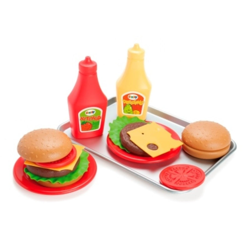 Load image into Gallery viewer, Dantoy broodje hamburger speelset (17-delig)
