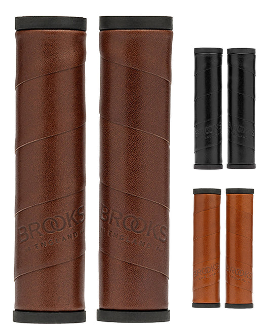 Brooks willow leather grips | black