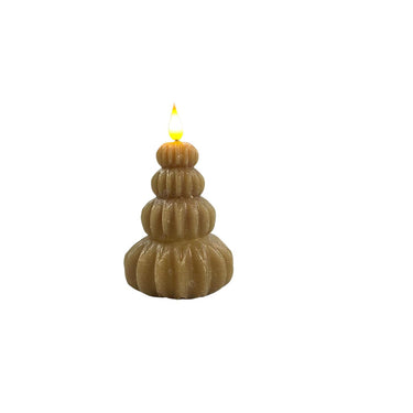 Ideas 4 seasons led kaars wax boom bruin taupe ã˜6,9xh12cm