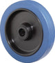 Bs rollen reserve-wiel | wiel-d. 125 mm draagvermogen 140 kg | rubber blauw | as-d. 15 mm naaflengte 50 mm | 1 stuk - b61.125 b61.125