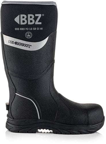 Buckbootz neopreen werklaars bbz6000 s5s zwart | zwart | maat 45 - 5055138027264