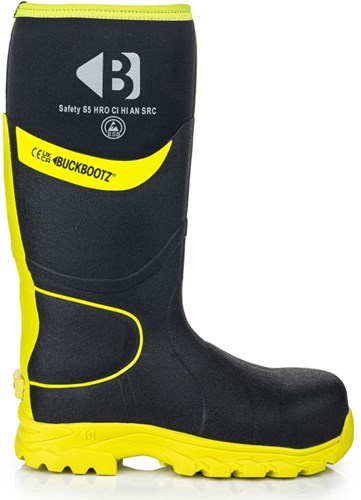 Buckbootz werklaars bbz8000 s5 zwart geel | zwart geel | maat 43 - 00.176.111.43