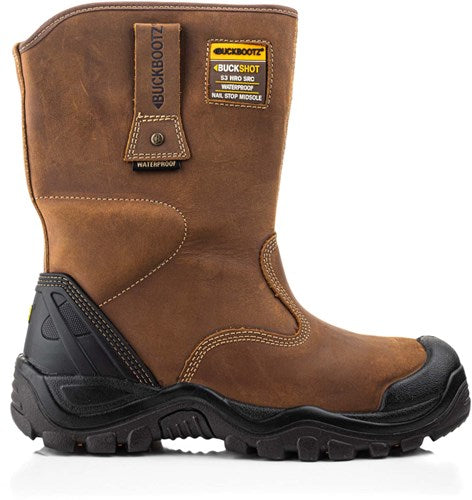 Buckbootz werkschoen buckshot werklaars bsh010 s3 | donkerbruin | maat 42 - 00.176.070.42