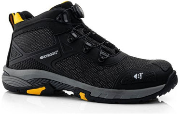 Buckbootz werkschoen tradez wheelz mid s1ps boa | zwart | maat 42 - 5055138026885