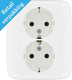 Busch jaeger wit inbouw stopcontact ra dubbel - 4695510