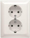 Busch jaeger wit inbouw stopcontact ra dubbel + kinderbeveiliging - 4694020