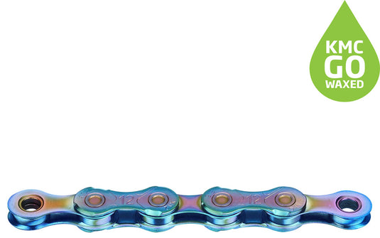 Kmc ketting x12 12v 126l waxed aurora blauw