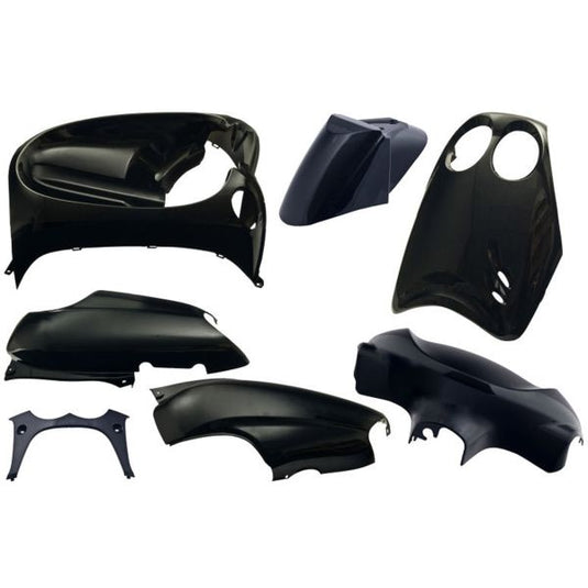 Edge plaatset 7-delig voor yamaha neo's van bouwjaar 2002 tot 2008 met digitale cockpick - metallic zwart