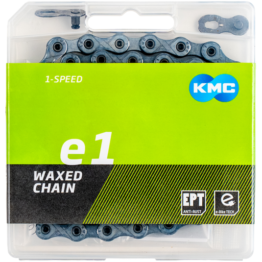 Kmc ketting e1 ept 110l single speed waxed zilver