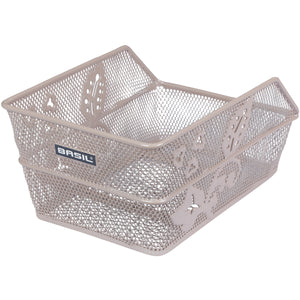 Basil fietsmand cento flower s 31 x 21 x 0 - nude metallic