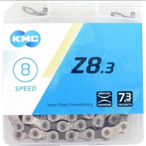 Load image into Gallery viewer, BZ08NG114 KMC Fietsketting 6 7 8-speed Zilver Grijs
