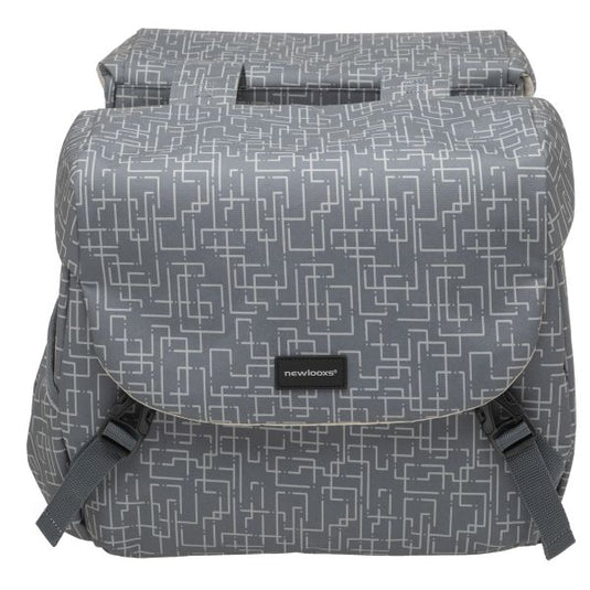 Mondi Joy Dubbele Fietstas - Racktime Snap-it - Waterafstotend Polyester - 38L - Ivy Walnut