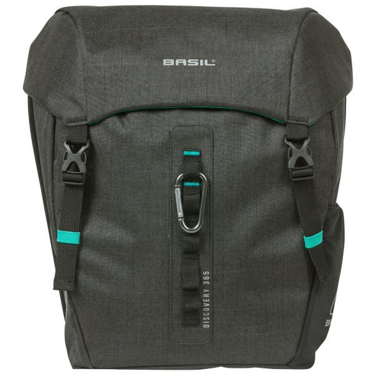 Basildiscovery365D dubbele fietstas zwart melee
