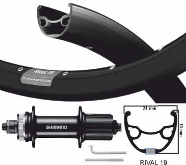 Kgs achterwiel 27.5 inch 584 zwart cass 8-10 v centerlock uitval