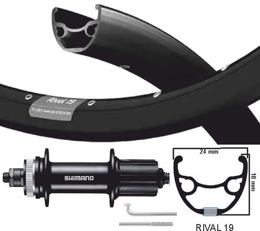Kgs achterwiel 27.5 inch 584 zwart cass 8-10 v centerlock uitval
