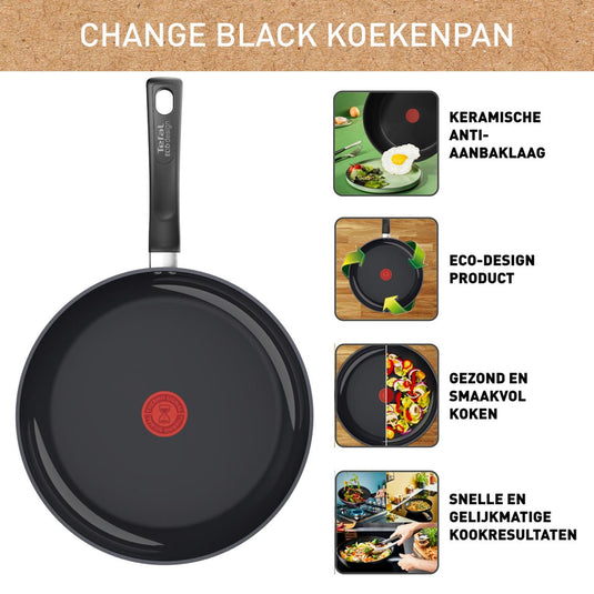 Tefal change black koekenpan ø24cm