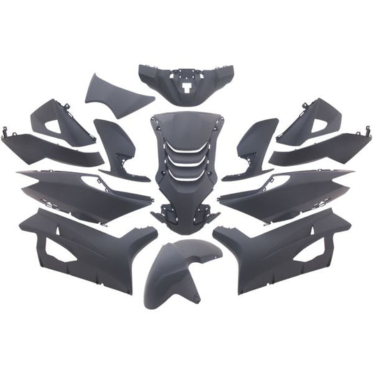 Edge plaatset 14-delig voor peugeot speedfight 4 - mat zwart