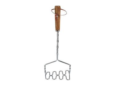 Excellent houseware aardappelstamper 34 cm hout rvs