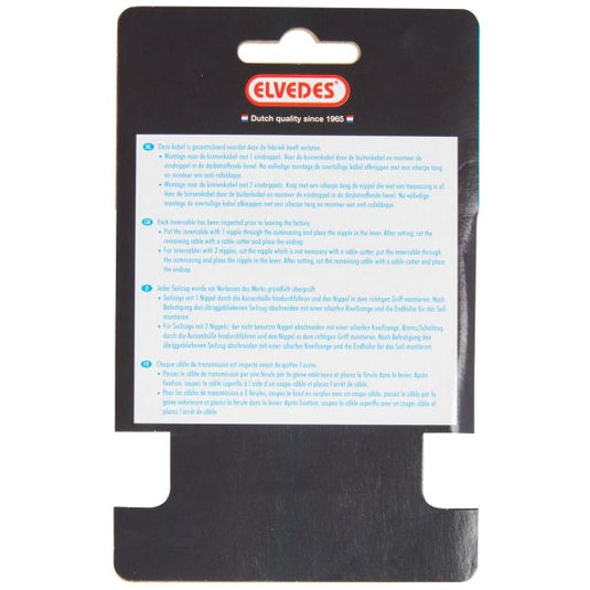 Elvedes rem binnenkabel 2 000 mm 1×19 draads verzinkt ø1,5mm met t-nippel ø7 × 6mm
