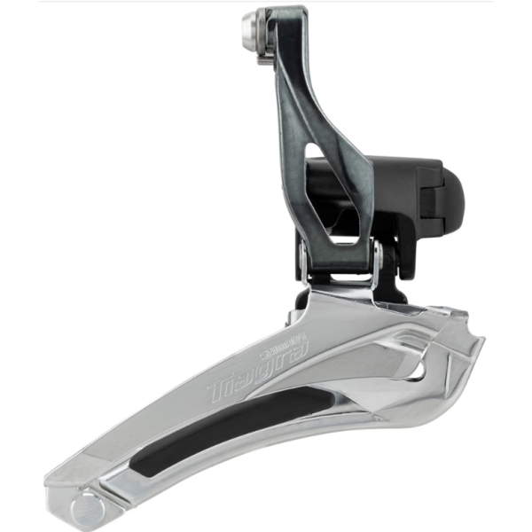 Load image into Gallery viewer, Shimano voorderailleur 2 x 10 speed tiagra fd-4700 ø28,6 - ø31,8 mm klem down-pull 61-66° - 46-53t - zwart zilver
