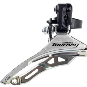 Shimano voorderailleur tourney fd-ty300 3x6 7 speed - down swing - top pull - hoge klem ø31,8 mm - 42t - (66-69°)
