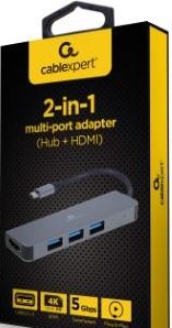 Chargez l'image dans la visionneuse de la galerie, Enzo cablexpert usb-c 2-in-1 multi adapter usb-c dock 2-voudig - 9530502
