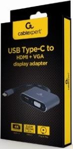 Laden Sie das Bild in Galerie -Viewer, Enzo cablexpert usb-c naar hdmi + vga adapter kabel 15cm - 9530408

