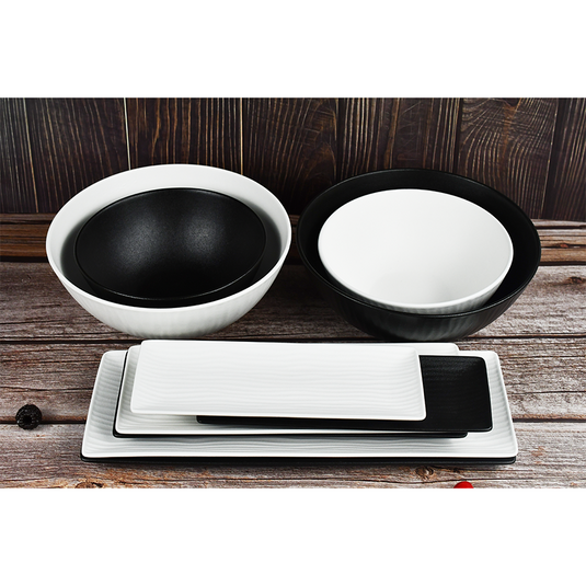 Cark serveerschaal ripple black 25x9cm