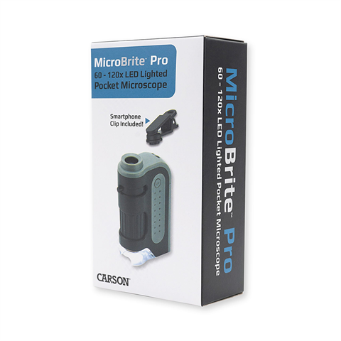 Load image into Gallery viewer, Carson handmicroscoop mm-350 microbrite plus 60-120x met smartphone adapter
