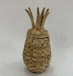 Cosydecor ananas mand riet 22x20x35cm