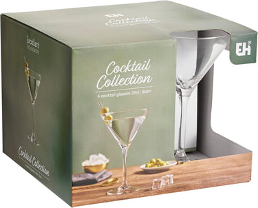 Excellent houseware cocktailglazenset 4-delig 260ml ã˜10,5xh17cm