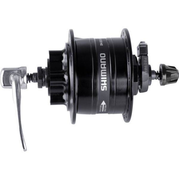 Load image into Gallery viewer, Shimano dynamonaaf 32 gaats hd-3d32 3 watt - voor 6-bouts remschijf - snelspanner - zwart
