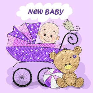 Brandunit diamond painting - kaart new baby