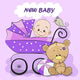 Brandunit diamond painting - kaart new baby