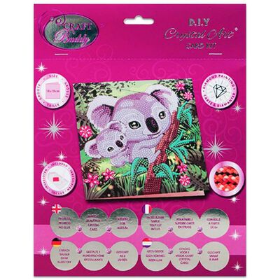Brandunit diamond painting - kaart koala moeder met jong