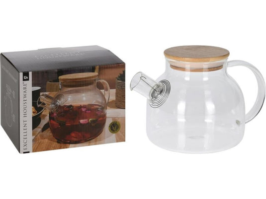 Excellent houseware glazen theepot 800 ml met filter theepotten theekannen van glas