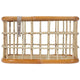 Basil Green Life - rotan fietsmand - large - voorop- natural bruin