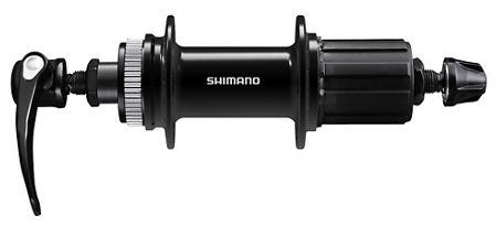Shimano fh-qc400 cassettenaaf centerlock 8-11 speed 135 36 zwart