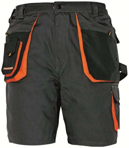 Cerva crv emerton korte werkbroek 03100003 | kleur zwart oranje | maat 60 - 00.200.001.60