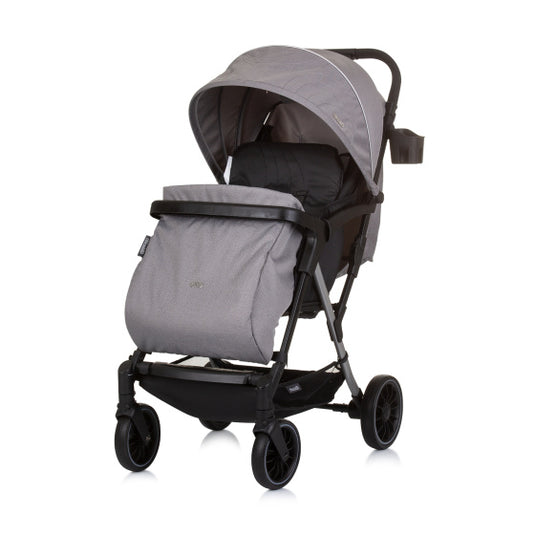 Chipolino amber opvouwbare buggy met voetenhoes granite grijs zwart
