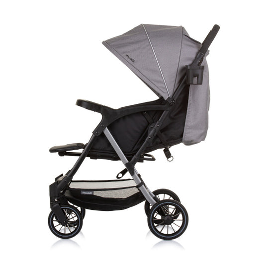 Chipolino amber opvouwbare buggy met voetenhoes granite grijs zwart
