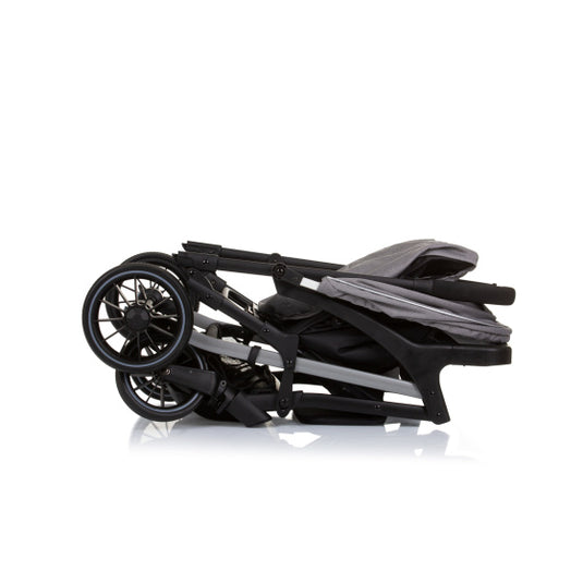 Chipolino amber opvouwbare buggy met voetenhoes granite grijs zwart