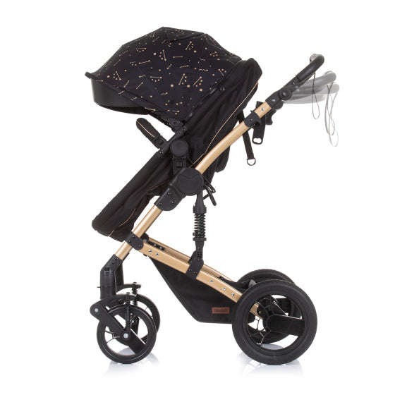 Load image into Gallery viewer, Chipolino Camea Opvouwbare Kinderwagen 3-in-1 met Luiertas Ebony Brown
