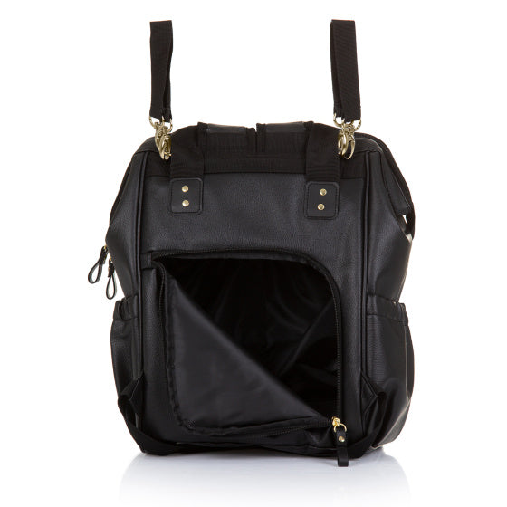 Load image into Gallery viewer, Chipolino Rugzak Luiertas met Verschoningsmatje Leather Zwart
