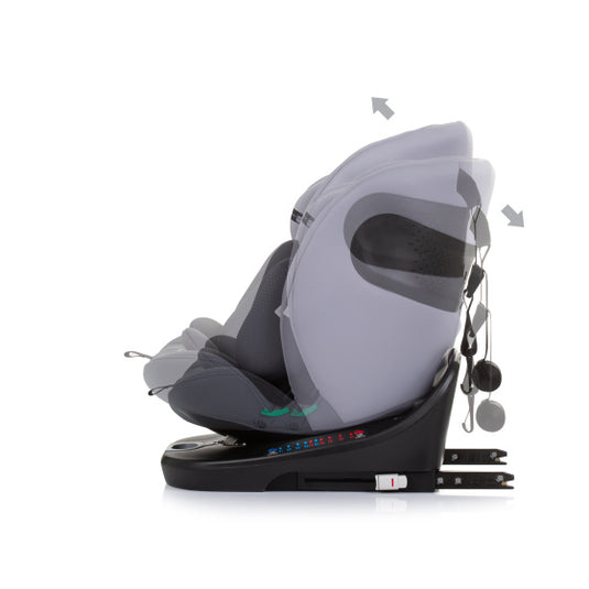 Chipolino autostoel i-size 40-150 cm isofix 360° granite grijs