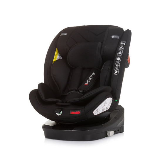 Chipolino autostoel i-size 40-150 cm isofix 360° obsidian zwart