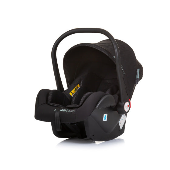 Load image into Gallery viewer, Chipolino aura autostoel met adapters 40-85 cm groep 0+ obsidian zwart
